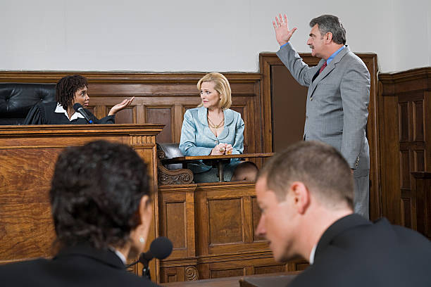 Woman in courtroom